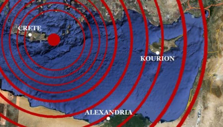 زلزال بقوة 5,7 درجة هز جزيرة كريت اليونانية