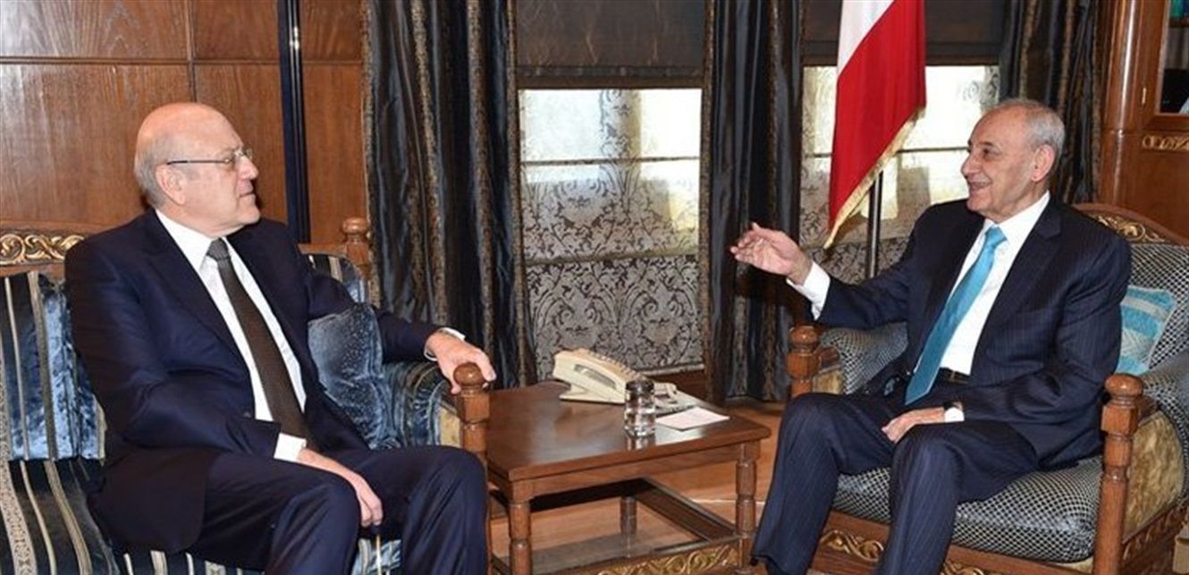 بري وميقاتي بري خلف ميقاتي في التشكيل والتوتر مع العهد الى تصاعد