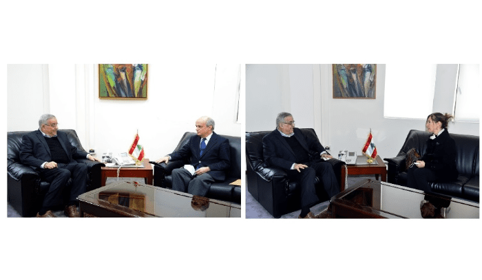 بو حبيب التقى سفيري ايطاليا واسبانيا في لبنان