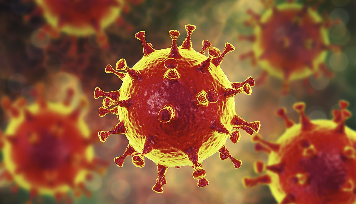 Computer image of a coronavirus وزارة الصحة تصدر تقريرها عن إصابات ووفيات كورونا