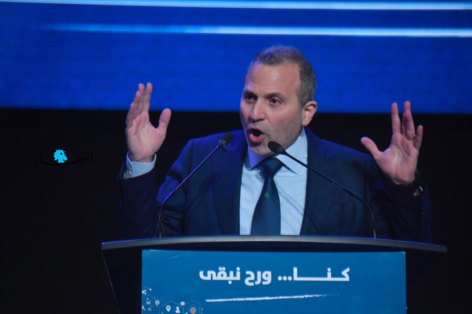 باسيل: أنا مع حلّ للحدود البحرية يحفظ حقوقنا بالغاز تحت المياه