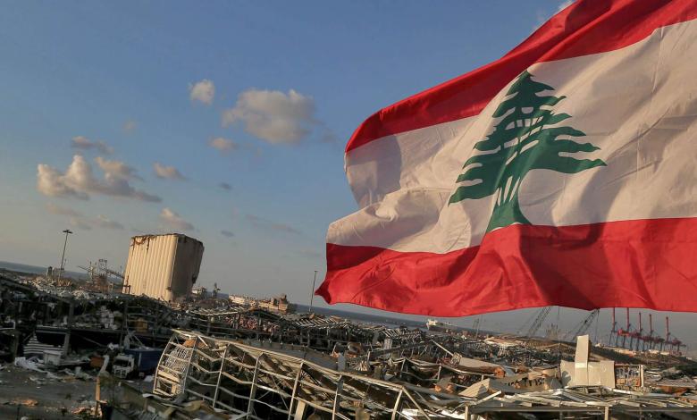 علم لبنان مرفا مدمر ميقاتي: يريدون اسقاط الحكومة لانهم لا يريدون الانتخابات