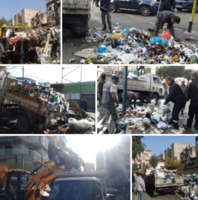 بلدية الغبيري باشرت رفع النفايات المتراكمة!