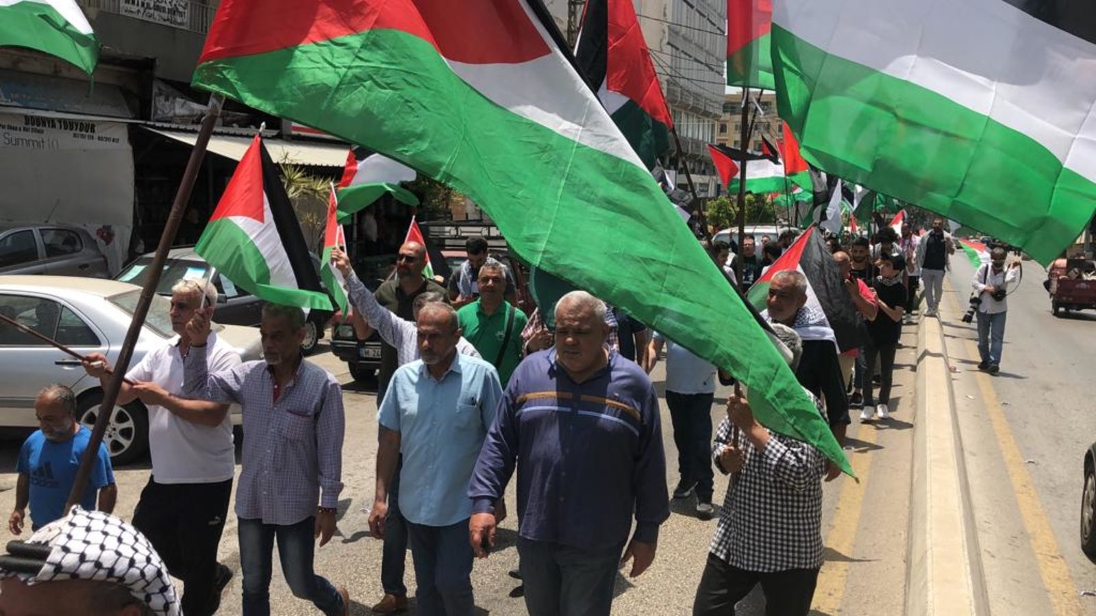 B938DE0F-E97B-4EE7-B8F6-1EF8E058097C مسيرة أعلام فلسطينية في صيدا