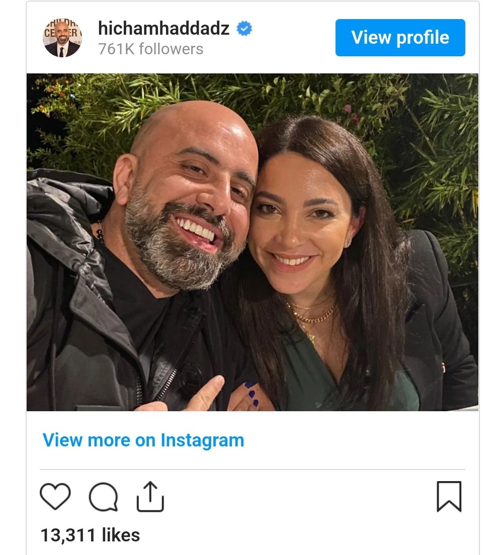 هشام حداد يعايد زوجته بعيد ميلادها