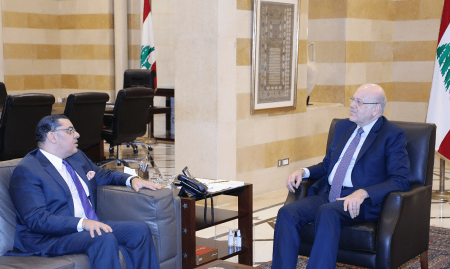 ميقاتي السفير المصري لقاءات ديبلوماسية في السراي.. واتصالات تهنئة بالانتخابات