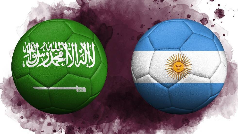 نهاية الشوط الأول من مباراة الأرجنتين السعودية