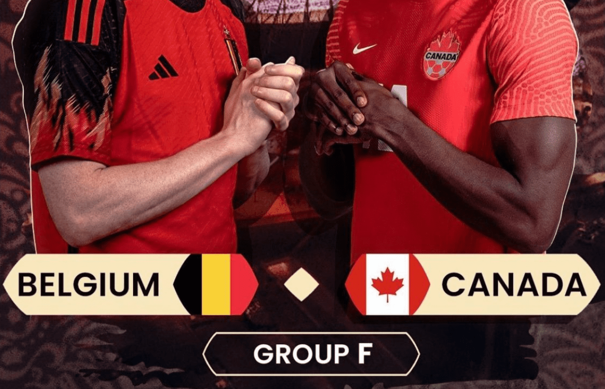 نهاية الشوط الاول من مباراة بلجيكا كندا