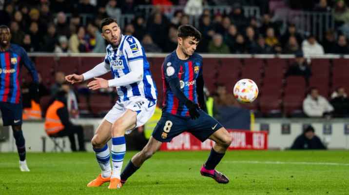 1 برشلونة يعبر الى نصف النهائي بفوزه على ريال سوسييداد