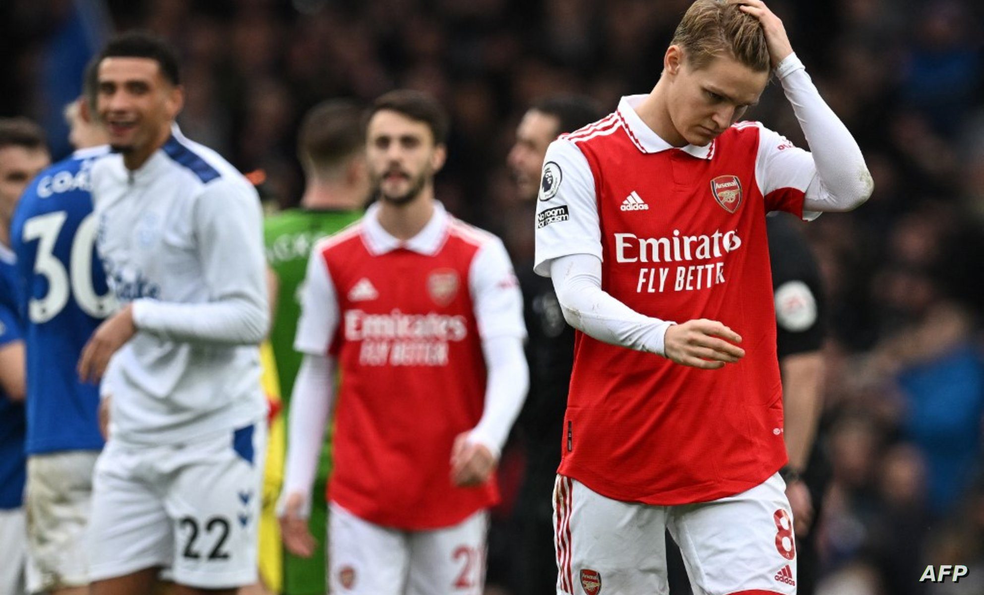 FBL-ENG-PR-EVERTON-ARSENAL سقوط أرسنال وسيتي وليفربول وريال وبايرن يفوز 4-2 ويستعيد الصدارة