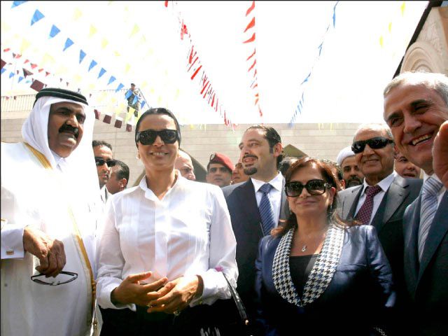 الرئيس سليمان وأمير قطر في الجنوب