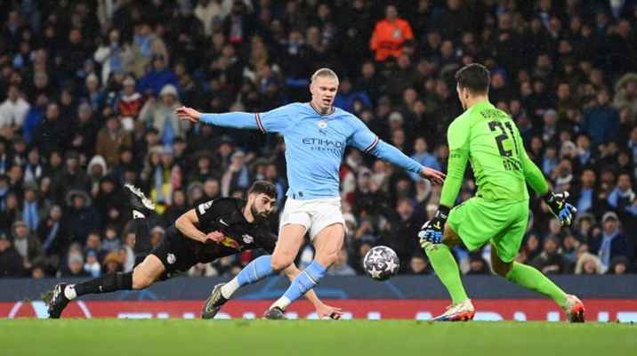 دوري أبطال أوروبا: خماسية لهالاند في فوز سيتي على لايبزيغ 7-0