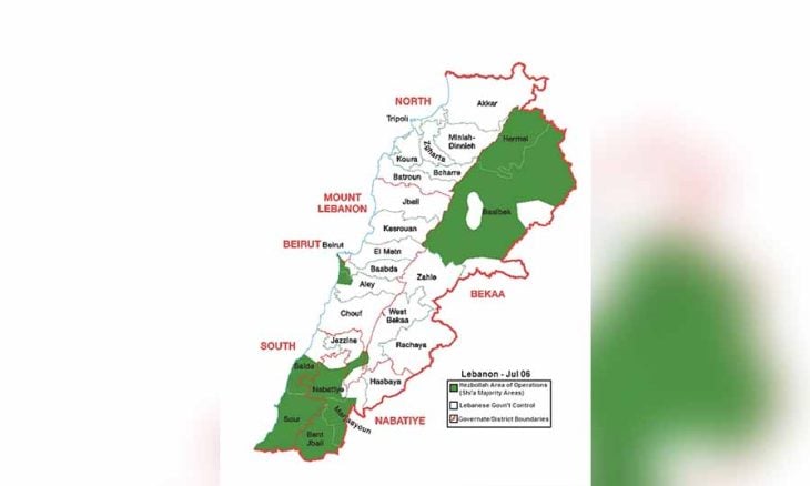 لبنان خريطة8