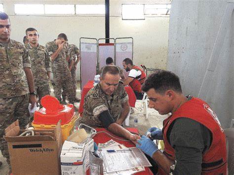 مديرية التعاون العسكري المدني معاينات طبية وفحوصات مخبرية وتوزيع أدوية ولقاحات للأطفال مجانًا في مركز عين إبل الاستشفائي بتاريخ ١٥ تموز