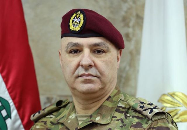 قائد الجيش يعرض وريزا أوضاع لبنان والمنطقة
