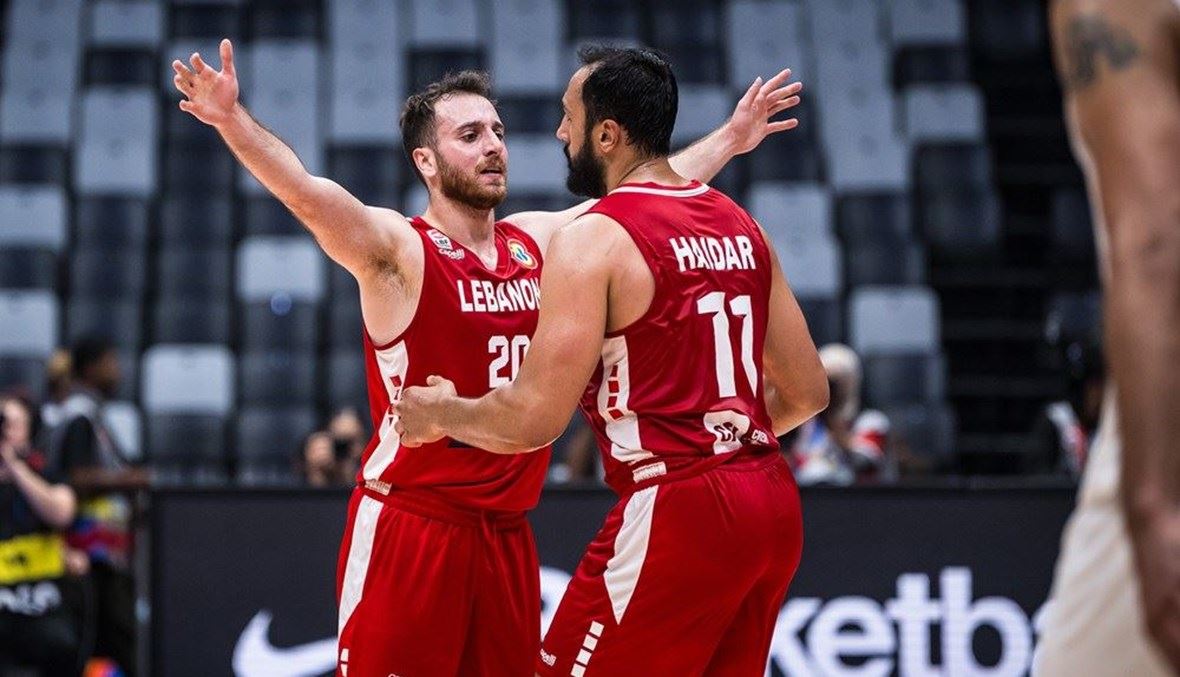 منتخب لبنان لبنان يفوز على إيران في كأس العالم لكرة السلة