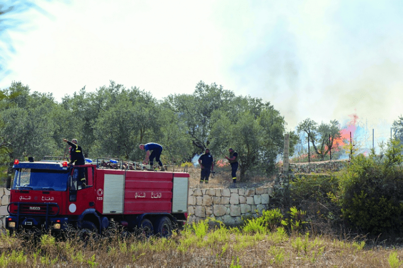 حريق جنوب