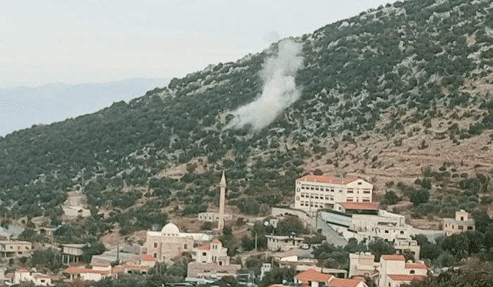 قرى العرقوب وحاصبيا قصف