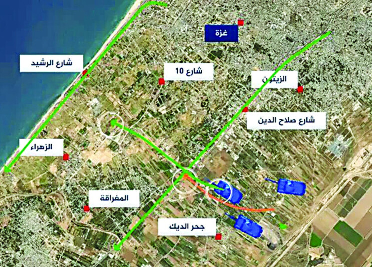 غزة خريطة
