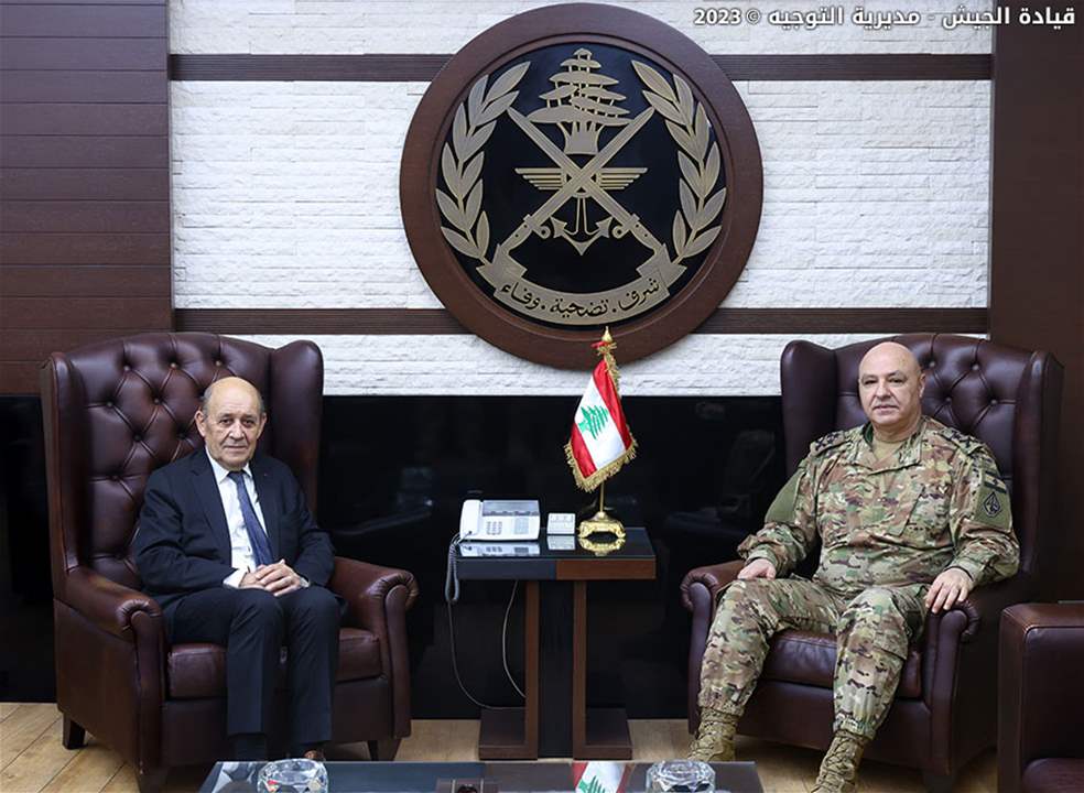 المبعوث الفرنسي بعد لقائه قائد الجيش: سنستمرّ في الدعم المطلق للمؤسّسة العسكريّة