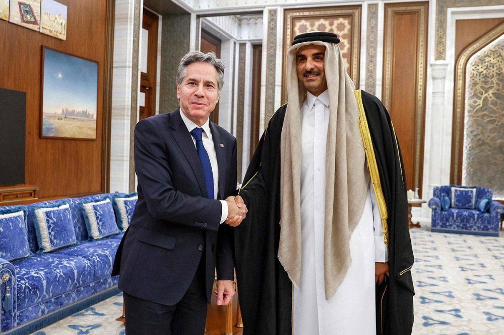 بلينكن امير قطر