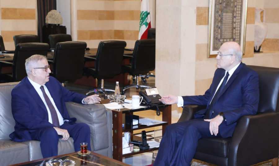 بو حبيب مع ميقاتي بو حبيب يلتقي ميقاتي: لبنان لا يريد الحرب ولا يسعى إليها