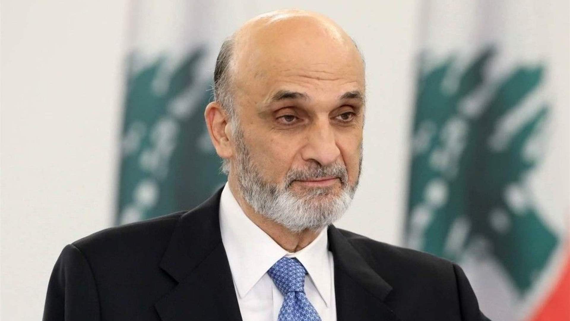 جعجع مع وفد من المخاتير جعجع: لو بقي بشير ما كان في حزب الله