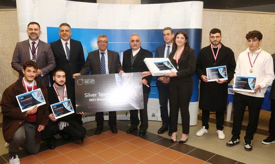 الفائزون في مسابقة تحدي تطبيقات الفضاء في اللويزة في جامعة اللويزة، توزيع جوائز تحدّي تطبيقات الفضاء ناسا