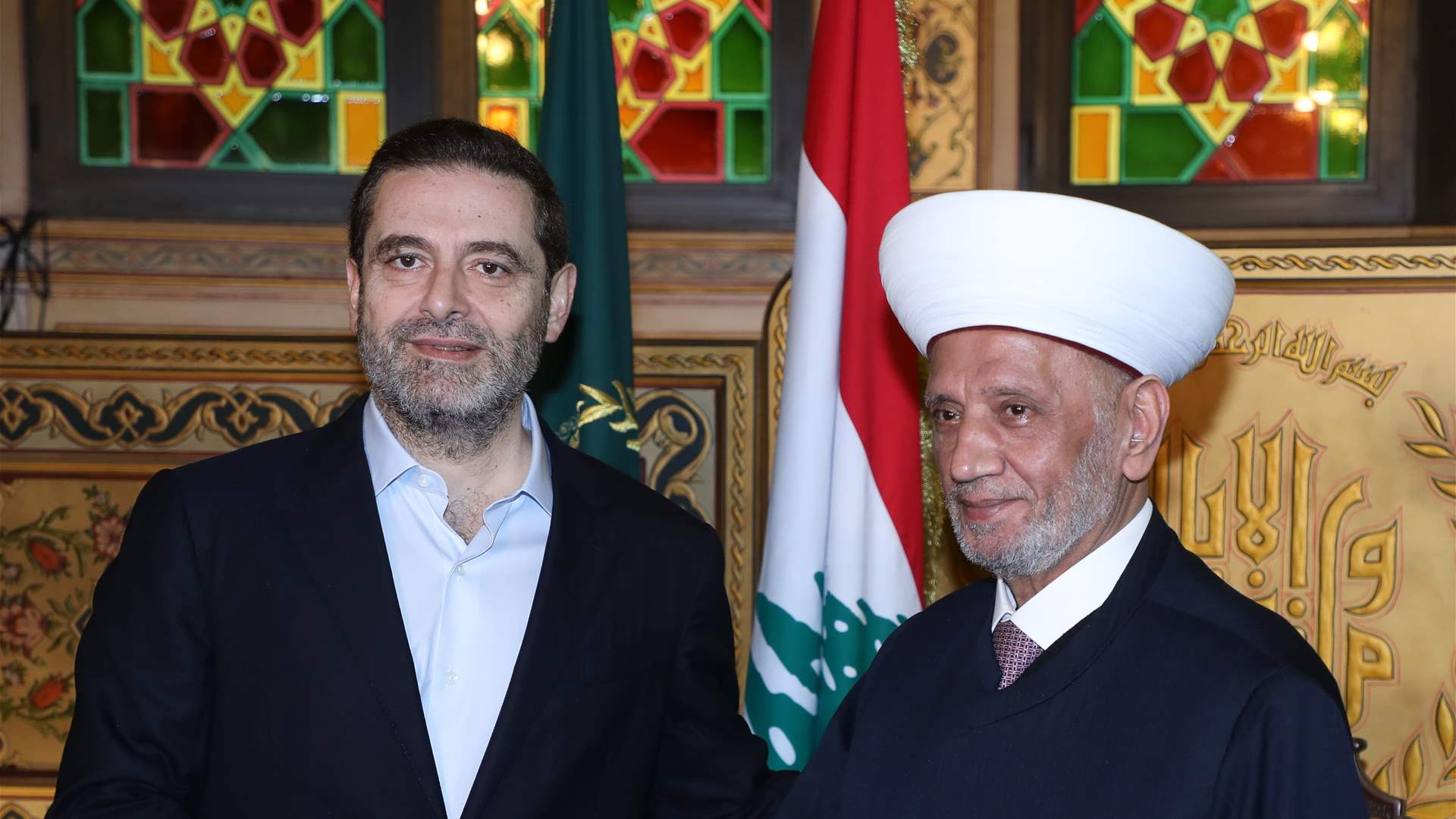 لقاء جمع دريان بالحريري لقاءٌ جمع المفتي دريان والحريري