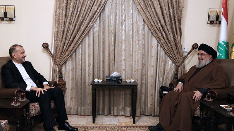 نصرالله عبد اللهيان2 المستقبل القريب للأوضاع في لبنان والمنطقة محور لقاء نصرالله وعبد اللهيان