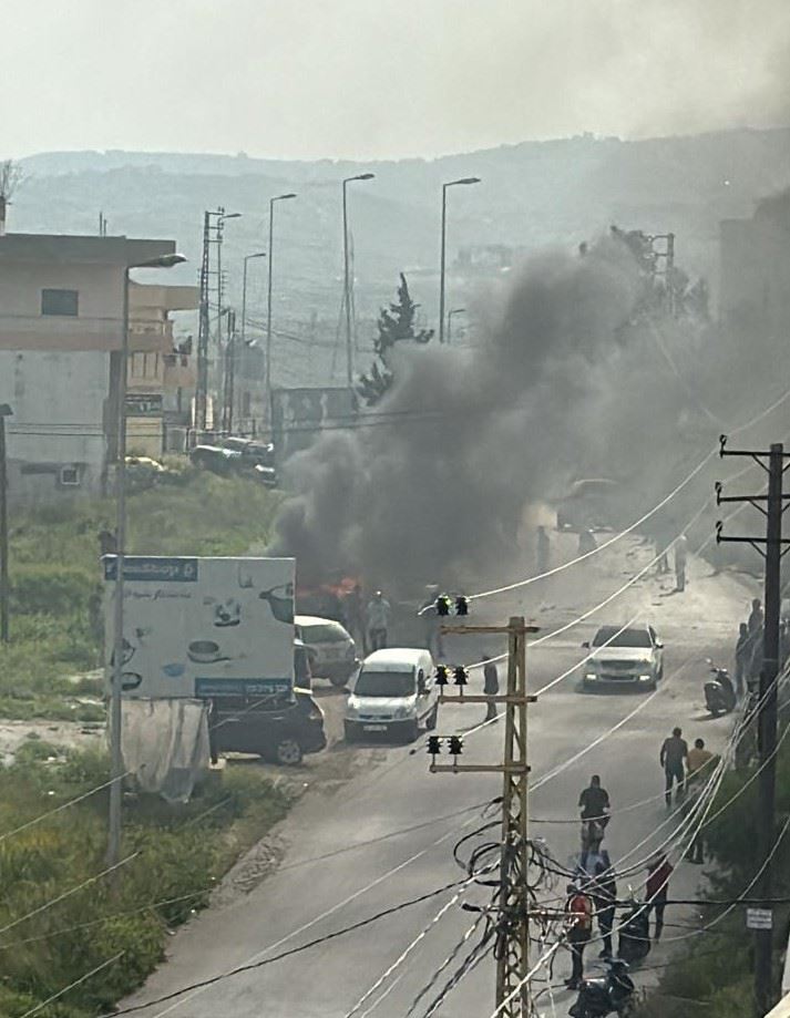 مسيرة إسرائيلية تضرب سيارة في البازورية