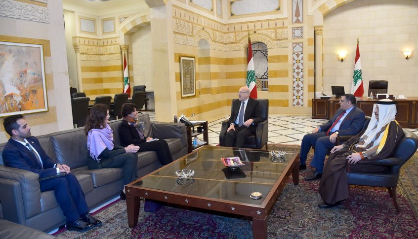 mikati 1 ميقاتي يلتقي سفراء الدول الخمس في السرايا