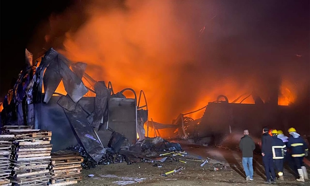 iraq-fire-1 بالفيديو- حريقٌ هائل في سوق شعبيّ في العراق