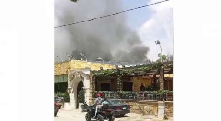 حريق مطعم في بعلبك