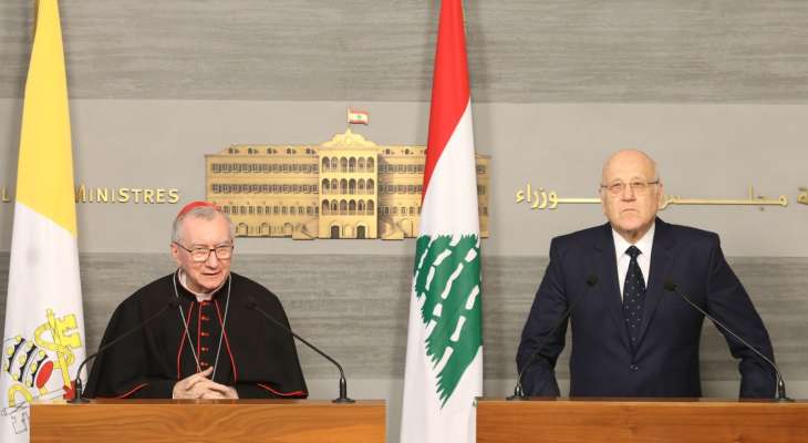 6669576_1719398630 بارولين من السرايا: البابا قلقٌ على لبنان، وميقاتي: حريصون على الأولويّات