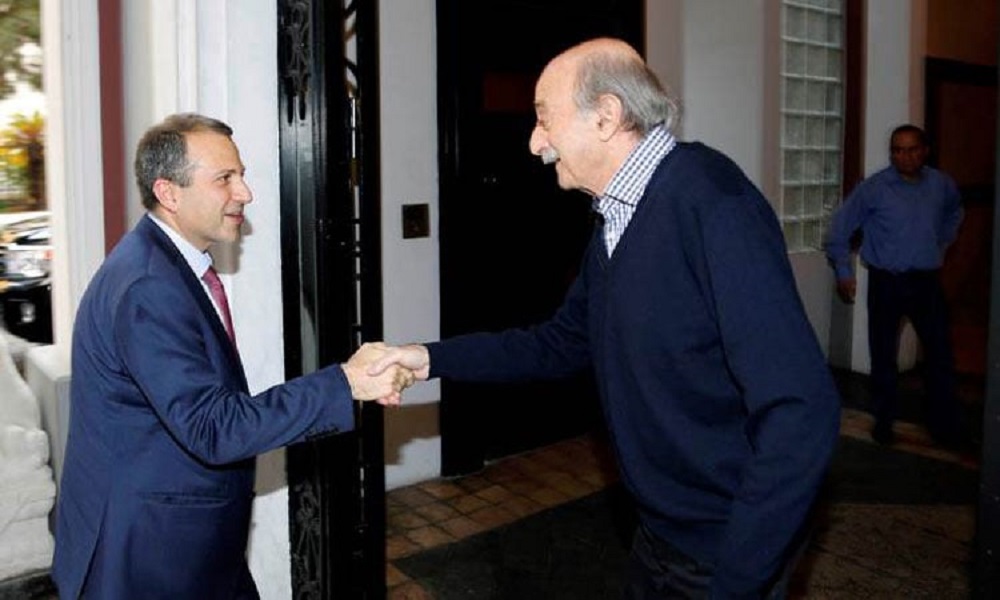 Bassil-Joumblatt-n باسيل في كليمنصو