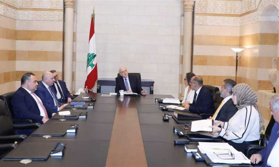 ميقاتي ميقاتي بحث موضوع الرواتب والاجور