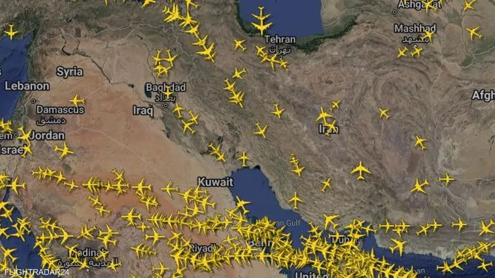 المجال الجوي الشرق الاوسط