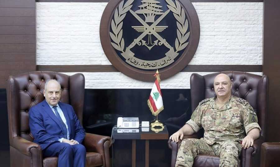 بو عاصي وقائد الجيش بعد الاعتداء على أبناء بلدة حمّانا، بو عاصي يزور قائد الجيش