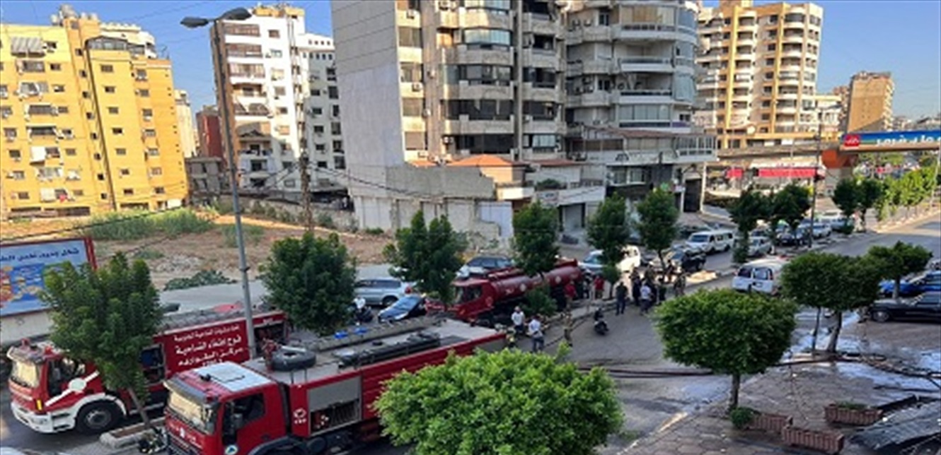 حريق 3 بالصور- إخلاء مبنى في الضاحية الجنوبية من قاطنيه