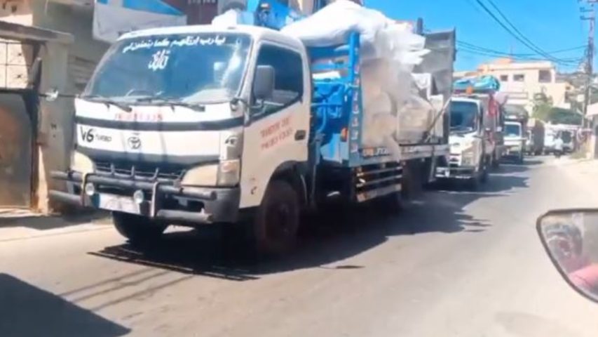 ميس الجبل شاحنات خروج تجّار ميس الجبل: انهيار اقتصاد “الشريط الحدودي”!