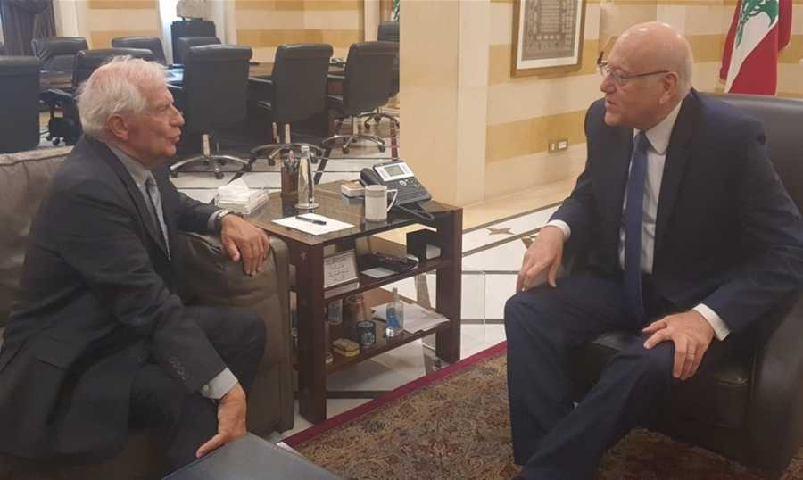 ميقاتي-بوريل بوريل يجول على المسؤولين