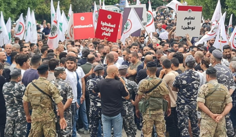 وقفة الدكوانة حبشي: لن نقبل بتوطين السوريين وعلى الحكومة الرجوع عن قرارها