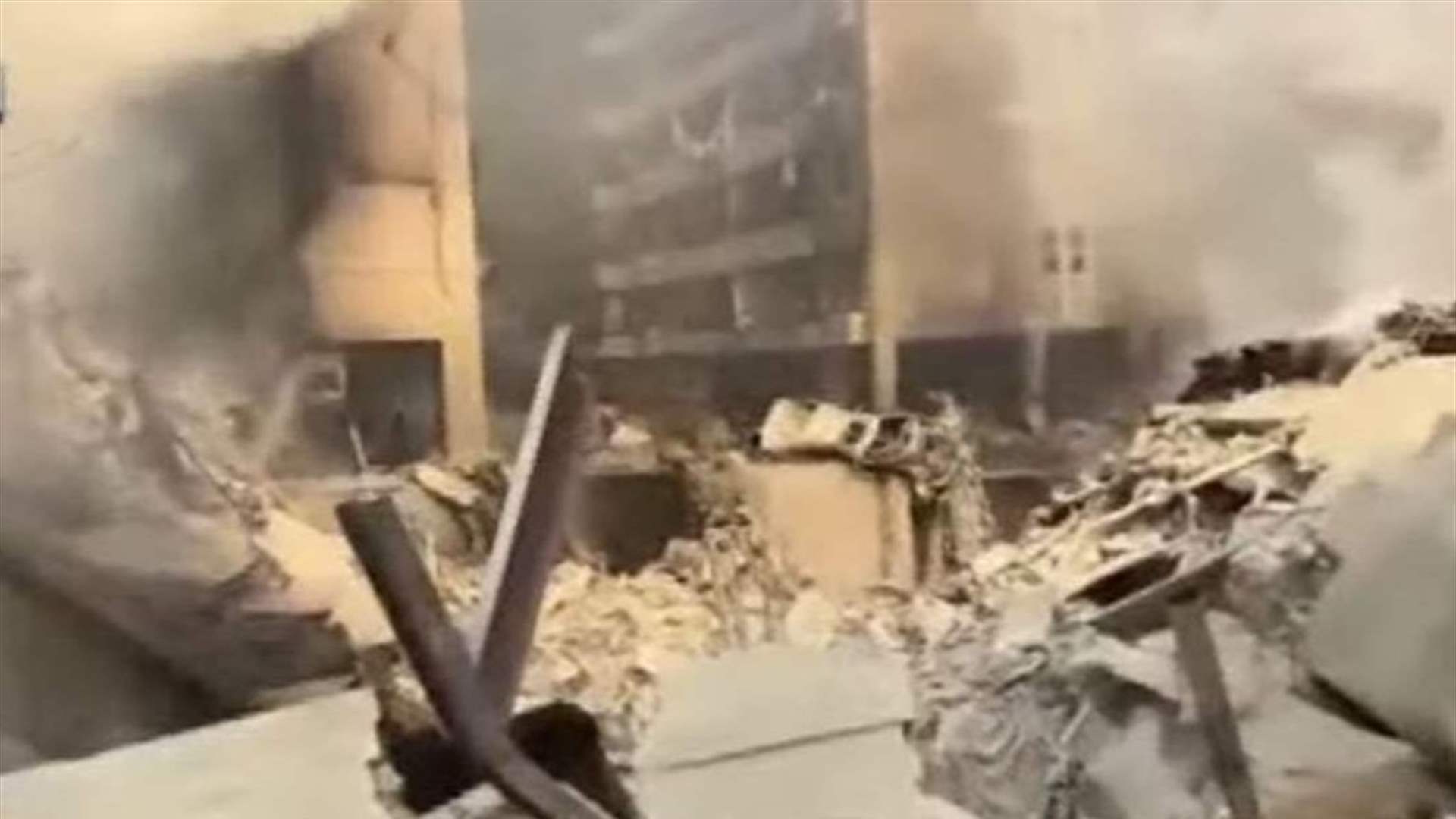 بالفيديو- شارع أبو جودة في السانت تيريز بعد القصف الاسرائيلي