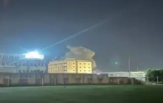 غارة على محيط مستشفى الحريري