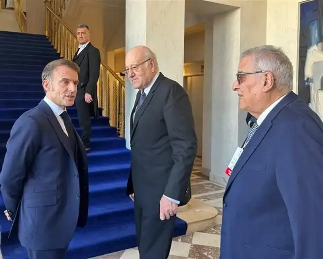 ماكرون ميقاتي بو حبيب ماكرون ميقاتي بو حبيب