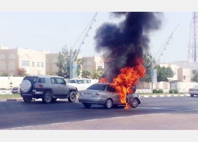 حقيقة إشتعال سيّارة أمام ملعب صيدا البلدي