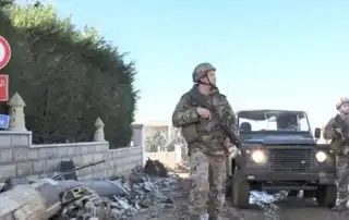 الجيش اللبناني في بلدة شمع قرب صور جنوب