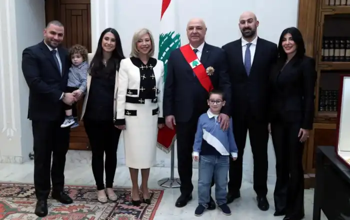 الرئيس جوزيف عون واسرته