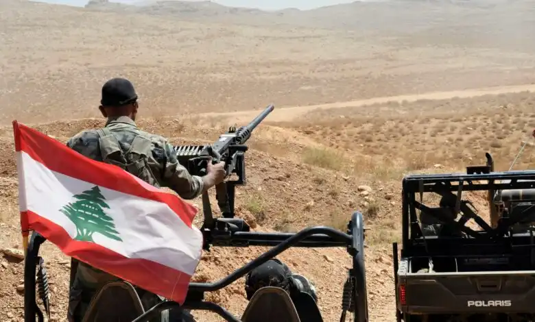 Lebanese Army soldiers ride on their military vehicles in Ras Baalbek جيش لبنان 55